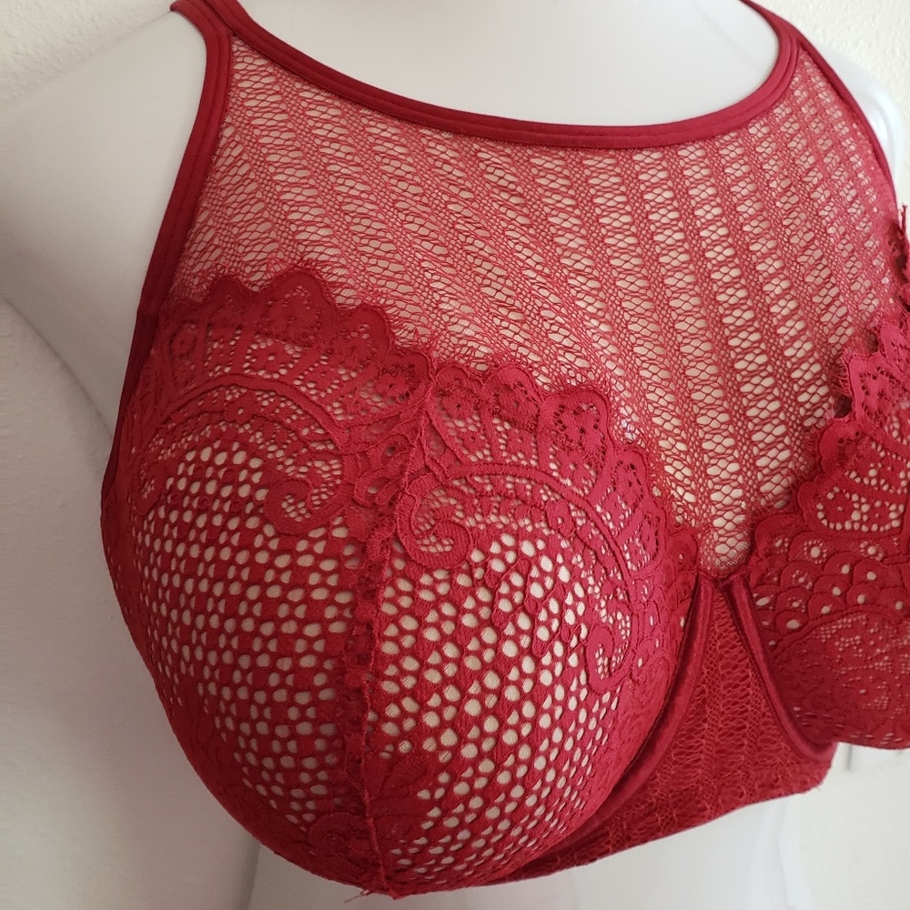 High Neck lace cacique bra